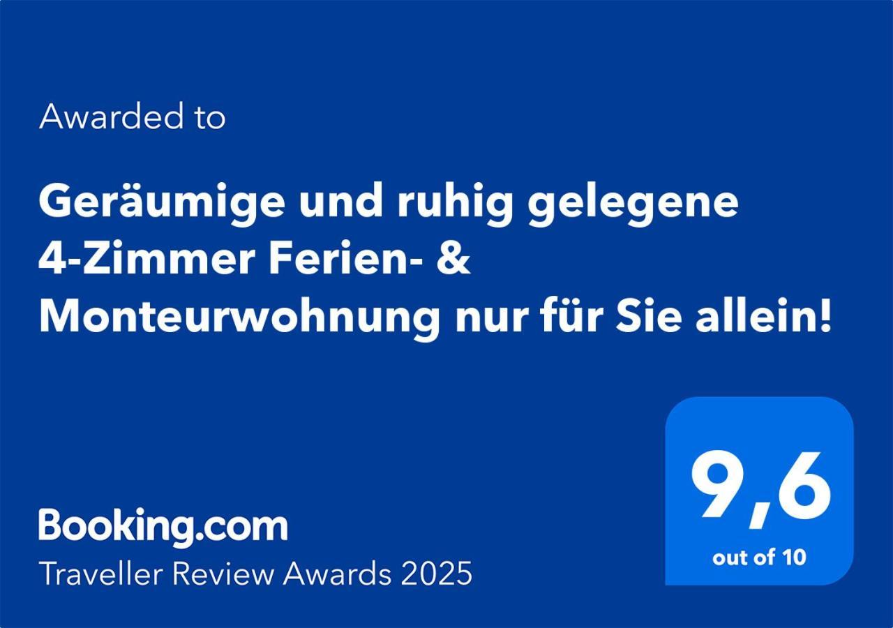 4 Zimmer Geraeumige Und Ruhig Gelegene Ferien- Und Monteurwohnung Nur Fuer Sie Allein Aujvari Vermietungen Spiegelberg Exterior photo